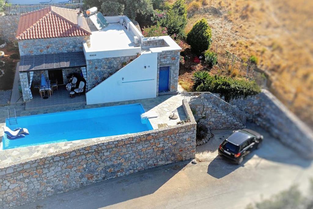 Villa Mavri Ruhige Private Pool Villa, Meerblick Agia Paraskevi  Eksteriør bilde